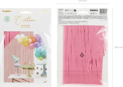 Obrázok produktu pre Pozlátkový záves 100x200cm ružový