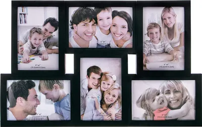 Immagine prodotto di SPRINGOS cornice per foto 6 foto formato ritratto-paesaggio cornice in plastica cornice multipla