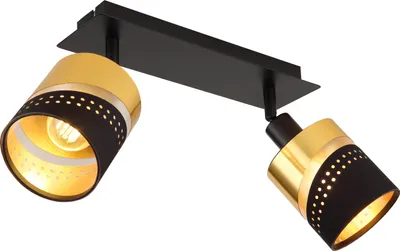Produktbild von Globo Or E14 Strahler 2-fach 25W Schwarz Matt, Metall Ø9cm 54046-2