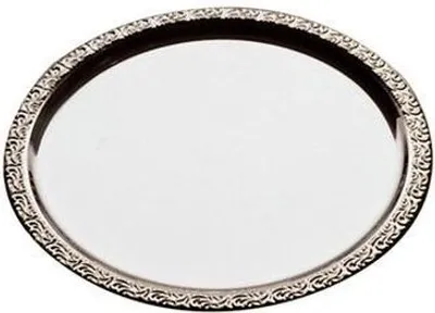 Produktbild von APS Tablett "SCHÖNER ESSEN", Durchmesser: 310 mm, silber