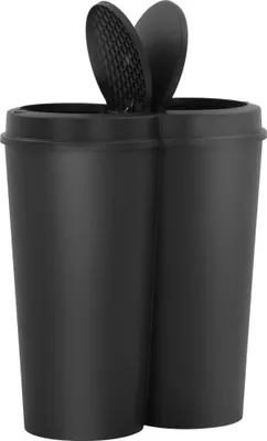 Produktbild von vidaXL Duo Bin Black 50 L