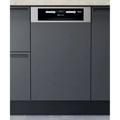 Produktbild von Bauknecht teilintegrierter Geschirrspüler: 45 cm Kompaktgerät, Farbe Edelstahl - BSBO 3O21 PF X