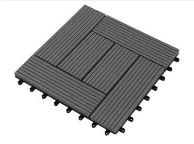 Produktbild von Terrassenfliese aus WPC anthrazit 30x30cm Holzfliese Balkonfliese Fliese 1 Stück