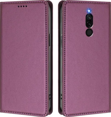 Obrázek produktu pro Kožené pouzdro pro Xiaomi Redmi 8/Redmi 8A, magnetické flipové pouzdro zPolyuretankůže se stojánkem Fialová