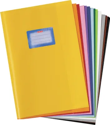 Produktbild von 10 Heftumschläge / Hefthüllen DIN A4 / Baststruktur / 10 verschiedene Farben