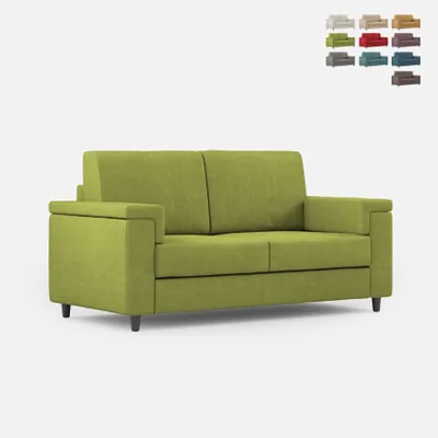 Produktbild von 2-Sitzer Sofa mit abnehmbarem Stoff im modernen Stil Marrak 120 - Dunkel Grün