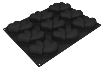 Silikon-Backform mit 9 Mulden, 200 ml, rechteckig, schwarz