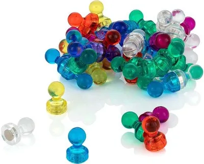 Produktbild von Bunte Kegelmagneten 11x17mm für Whiteboard und Kühlschrank