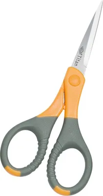 Produktbild von WEDO Schere TITAN plus spitz Länge: 155 mm grau/gelb