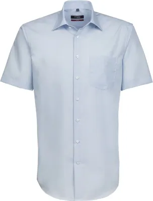 Image de Seidensticker BUSINESS Chemise homme manches courtes Kent Regular bleu clair 45
