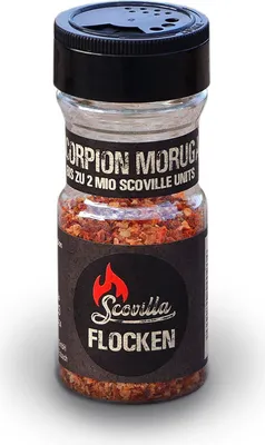 Produktbild von Scovillas Trinidad Scorpion Moruga, Chili-Flocken im Shaker, 25g