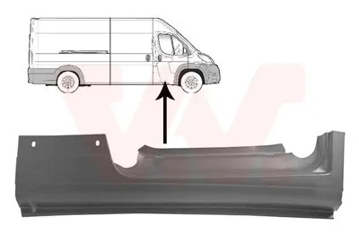 Produktbild von VAN WEZEL 1651102 Schweller Reparaturblech Einstiegblech Rechts für FIAT Ducato Kastenwagen (250, 290) Ducato Bus (250, 290) für CITROËN JUMPER Kasten