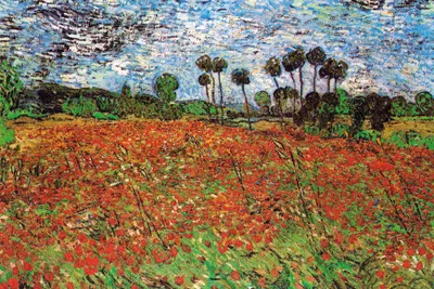 Produktbild von Vincent Van Gogh Kunstdruck Bild - Mohnfeld, 1890 (80 x 120 cm)
