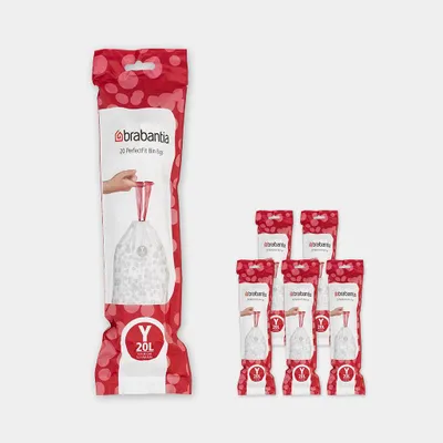 Zdjęcie produktu dla Brabantia - Worki na śmieci rozmiar Y (20L) 6 x 20 szt