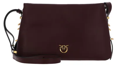 Produktbild von PINKO Umhängetasche Triplet Mini Vitello Morbido Burgundy Wine - Antique Gold dunkelbraun