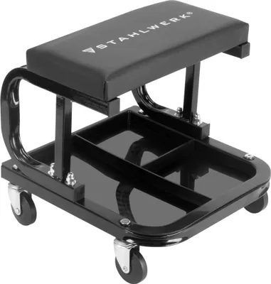 Produktbild von STAHLWERK Werkstatthocker WRS-35 ST Schwarz mit 136 kg Tragkraft Werkstattsitz