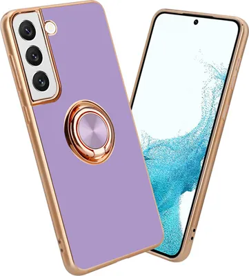 Produktbild von Cadorabo Schutzhülle für Samsung Galaxy S21 5G Hülle in Lila Etui Case Cover Kameraschutz magnetische Autohalterung