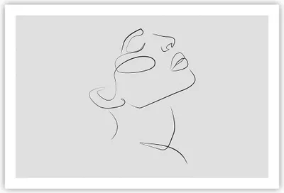 Produktbild von Poster - Poster ohne Rahmen - Stück Linear Gesicht - 91,5x61 cm - Wand Bild - Wanddeko - Wandbilder - Kunstposter - Wandposter - Bilder - Kunstdruck - Wanddekoration - Wandbild - P2XAA91x61-4823