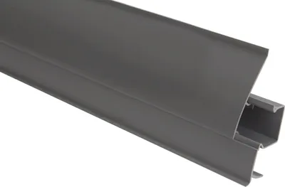 Produktbild von LEMAL Sockelleisten Sparpaket, PVC 65x23mm - Fußleisten mit Kabelkanal - (30 Meter 0107 grau) Vinylboden Wandabschlussleisten