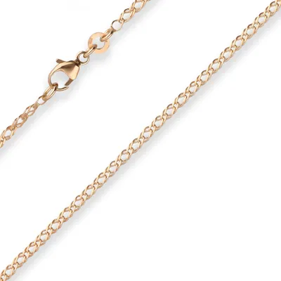 Produktbild von 2,1mm Zwillingspanzerkette Collier Halskette aus 585 Gold Rotgold 40cm