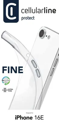 Produktbild von Cellularline Fine - iPhone 16e/17e, Cover, Apple, iPhone SE (2025), 15,5 cm (6.1"), Transparent