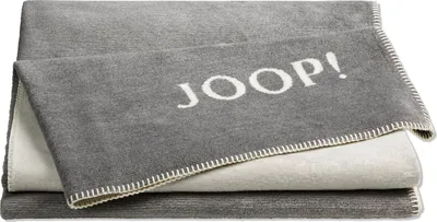 Zdjęcie produktu dla Joop! koc Melange - Doubleface Graphite-Ecru rozmiar 150x200 cm