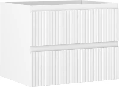 Obrázek produktu pro Mexen Rivel koupelnová skříňka pod umyvadlo 60 cm, 2 zásuvky, rýhovaná, bílá matná - 91A20-06047-2-BFF01