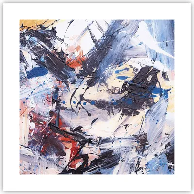 Produktbild von Poster - Poster ohne Rahmen - Abstraktion verschüttet Farben - 40x40 cm - Wand Bild - Wanddeko - Wandbilder - Kunstposter - Wandposter - Bilder - Kunstdruck - Wanddekoration - P2XAC40x40-4383
