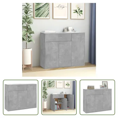 Produktbild von The Living Store Sideboard Betongrau 88x30x70 cm Holzwerkstoff
