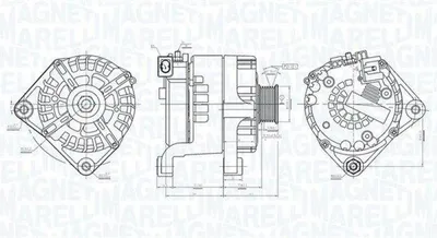 Produktbild von MAGNETI MARELLI 063732041010 Lichtmaschine Generator LiMa 180A 12V für BMW 3 Touring (E91) 3 Limousine (E90) 5 Limousine (E60) 5 Touring (E61) X3