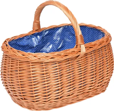 Produktbild von YULKA Einkaufskorb Weidenkorb Autokorb Weide Korn Korb (L) 45 x (B) 32 x (H) 21/32