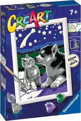 Zdjęcie produktu dla CreArt Ravensburger: Malowanie po numerach - Przyjaciele na zawsze