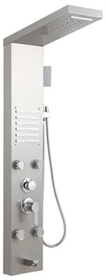 Immagine prodotto di Pannello doccia Ikodm 5 in 1 con LED, getto a pioggia e funzione massaggio, argento