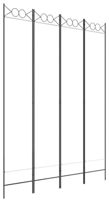 Immagine prodotto di paravento 4 pezzi in tessuto bianco 160x220 cm