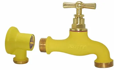 Produktbild von Boutte Gartenarmatur aus Messing – 15 x 21 mm Außengewinde-Zulauf und 20 x 27 mm Außengewinde-Ablauf