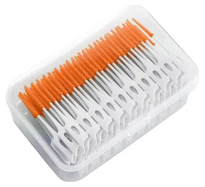 Obrázek produktu pro Mezizubní kartáčky, 200 kusů, jemný čisticí nástroj, C623-oranžová, 120 kusů