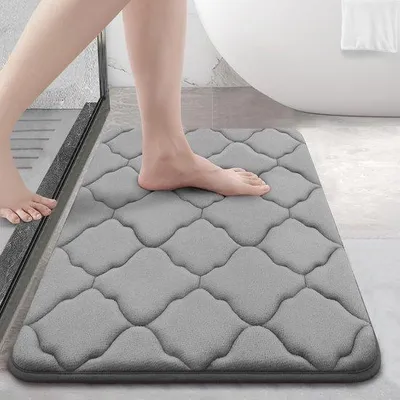 Produktbild von Antislip-Badkamertapijt aus Schuamaterial, 40 x 60 cm, grau