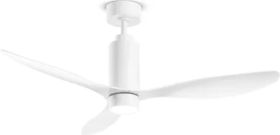Immagine prodotto di Ventilatore da Soffitto con luce Perenz 7198 B CT Bianco - Ø 132 cm, 3 Pale, 6 Velocità, Motore DC 35W, Silenzioso