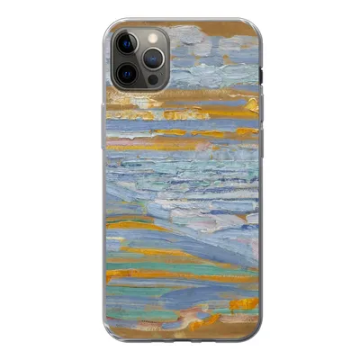 Produktbild von MuchoWow® Handyhülle Schutzhülle Hülle für iPhone 13 Pro Max Blick auf den Strand und die Seebrücke von den Dünen aus - Piet Mondrian Silikon Softcase Handy Hülle - Mobiltelefon