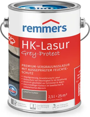 Produktbild von Remmers HK-Lasur 3in1 Grey-Protect graphitgrau (FT-25416) 2,5 l, Holzlasur aussen