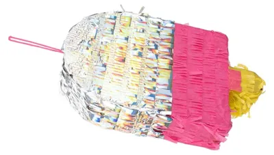 Produktbild von Dekorative Piñata in Form von Eiscreme aus Papier für Sommerpartys