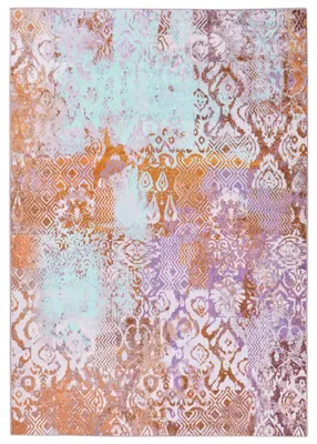 Obrázok produktu pre BELIANI Viacfarebný polyesterový koberec 160 x 230 cm, orientálny vzor v štýle boho, s nízkym vlasom