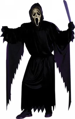Produktbild von Ghost Face Scream Kostüm mit Maske für Erwachsene Gr. L/XL, Farbe:Weiß