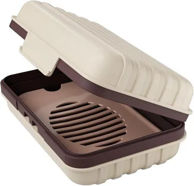 Produktbild von Famanu Seifenhalter für Dusche und Reisen - mit Deckel, lekfrei