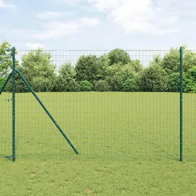 Obrázek produktu pro Maison Exclusive - Plot s sloupkem Zelená 1,6 x 10 m Ocel a PVC