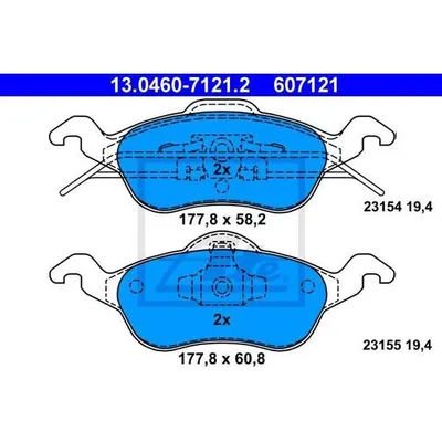 Image de Jeu de garnitures de frein Ate, frein à disque 13.0460-7121.2