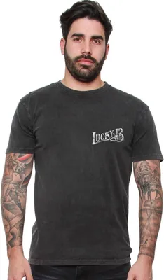 Produktbild von Lucky 13 T-Shirt Herren Skull Built schwarz XXL
