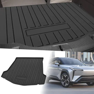 Produktbild von Flache Laderaumabdeckung Kofferraummatte Kofferraum Gepäckstiefel Tablettmatte Vertikale Streifenmuster für Toyota BZ4X 2022-2024 Anti-Rutsch