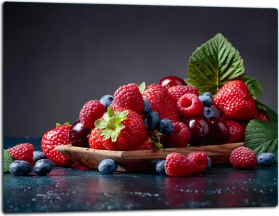 Image de Planche à découper en verre Plaque de recouvrement pour cuisinière Vitrocéramiquefeld Universal 52x40 cm Fruits