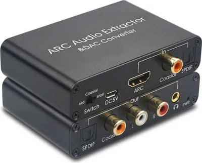 Produktbild von 192-kHz-ARC-Audioadapter HD-Audioextraktor Digital-Analog-Audiokonverter DAC SPDIF Koaxial-Cinch-3,5-mm-Buchsenausgang